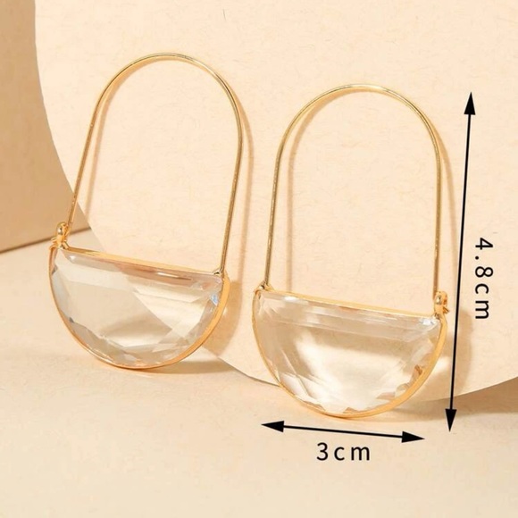 💎 Gemstone Hoop Earrings 💎 - Picture 3 of 4